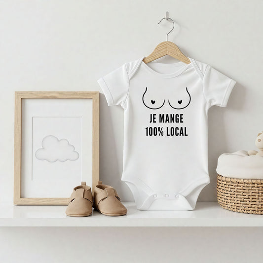 Je mange 100% local – Body bébé coton bio