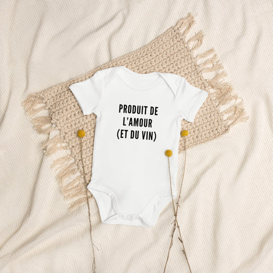 Produit de l'amour (et du vin) – Body bébé coton bio