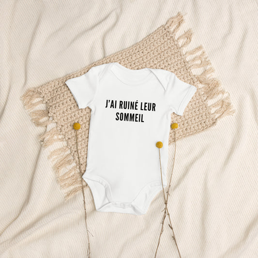 J'ai ruiné leur sommeil – Body bébé coton bio