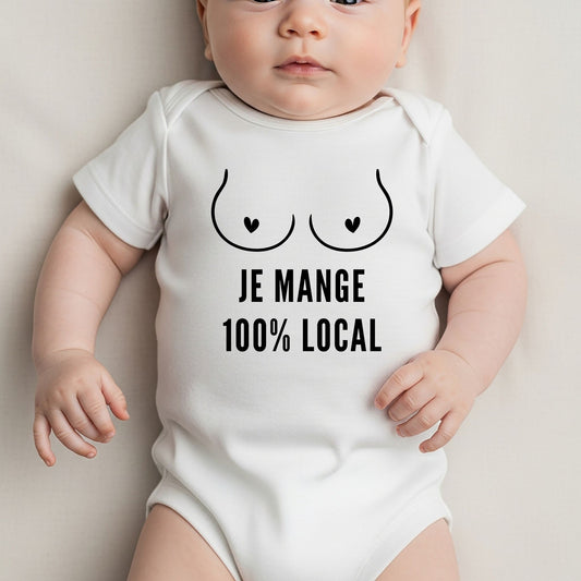 Je mange 100% local – Body bébé coton bio