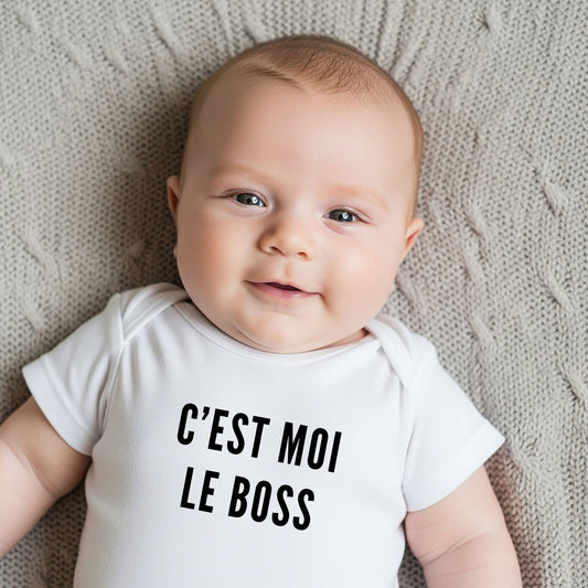 C'est moi le boss – Body bébé coton bio
