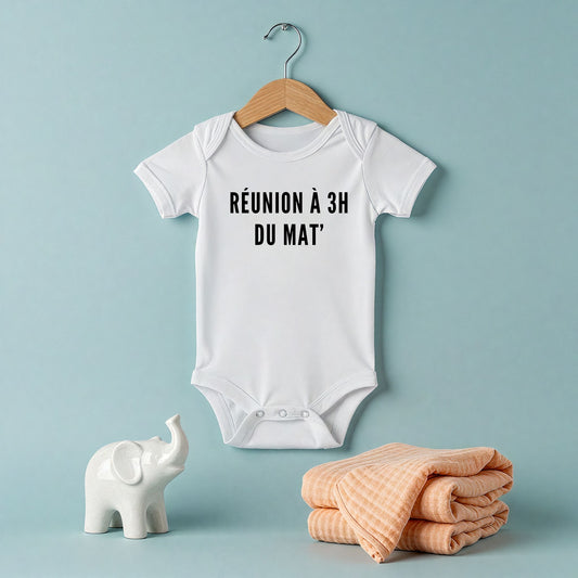 Réunion à 3h du mat' – Body bébé coton bio