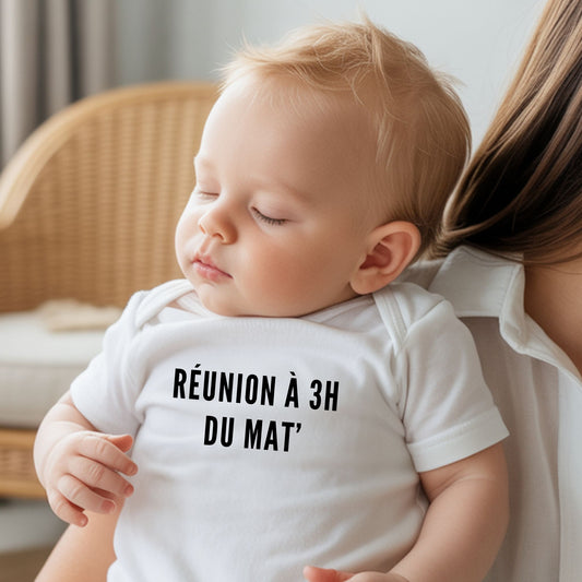 Réunion à 3h du mat' – Body bébé coton bio